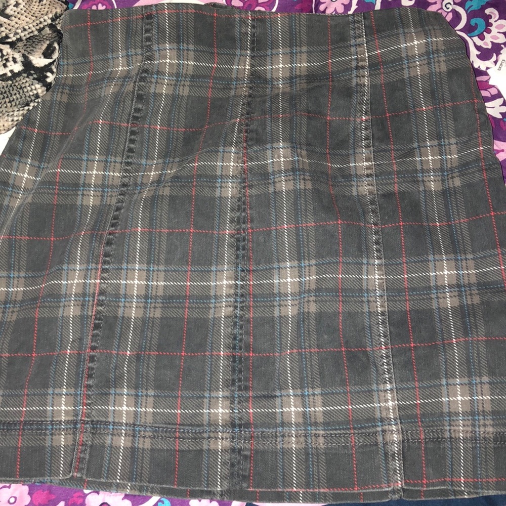 Plaid mini skirt